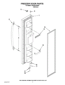 07 - Freezer Door Parts parts for Amana Refrigerator ASD2522WRS07 / from AppliancePartsPros.com