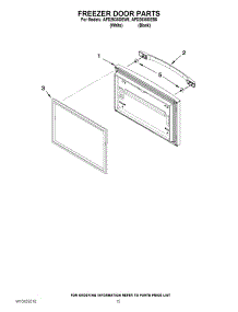 08 - Freezer Door Parts parts for Amana Refrigerator AFD2535DEW8 / from AppliancePartsPros.com