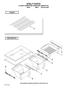 05 - Shelf Parts parts for Amana Refrigerator A9RXNGFYS00 / from AppliancePartsPros.com