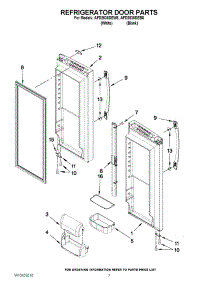 04 - Refrigerator Door Parts parts for Amana Refrigerator AFD2535DEB8 / from AppliancePartsPros.com