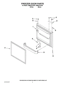 05 - Freezer Door Parts parts for Amana Refrigerator ABB2221FEB3 / from AppliancePartsPros.com