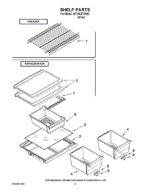 05 - Shelf Parts parts for Amana Refrigerator A8TXNGFXW00 / from AppliancePartsPros.com