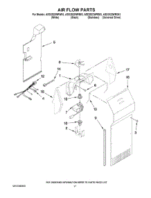 10 - Air Flow Parts parts for Amana Refrigerator ASD2522WRD03 / from AppliancePartsPros.com