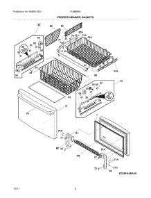 03 - Freezer Drawer / Baskets parts for Electrolux Refrigerator EI28BS56IWC / from AppliancePartsPros.com