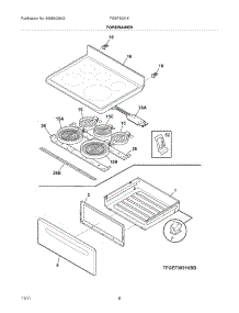 07 - Top / Drawer parts for Frigidaire Range FGEF3031KBF / from AppliancePartsPros.com