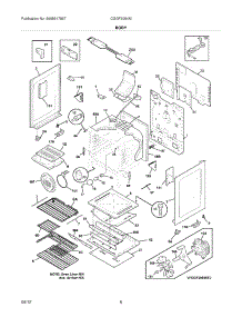 07 - Body parts for Frigidaire Range CGGF3054MBB / from AppliancePartsPros.com