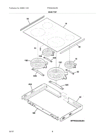 07 - Main Top parts for Frigidaire Range FFED3025LWD / from AppliancePartsPros.com
