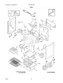 07 - Body parts for Frigidaire Range LFGF3022LSE / from AppliancePartsPros.com