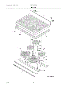 07 - Main Top parts for Frigidaire Range FGEF306TMFC / from AppliancePartsPros.com