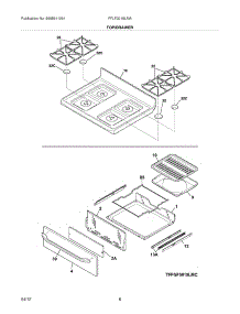 09 - Top / Drawer parts for Frigidaire Range FFLF3015LMA / from AppliancePartsPros.com