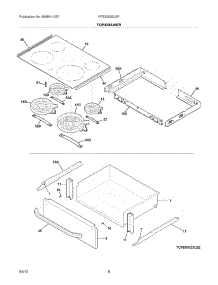 07 - Top / Drawer parts for Frigidaire Range FFES3025LSF / from AppliancePartsPros.com