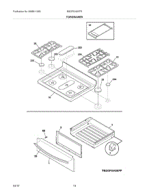 09 - Top / Drawer parts for Frigidaire Range BGGF3042KFR / from AppliancePartsPros.com