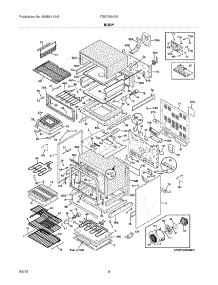 05 - Body parts for Frigidaire Range FGEF304DKWD / from AppliancePartsPros.com