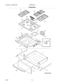 09 - Top / Drawer parts for Frigidaire Range CFGS3035LS3 / from AppliancePartsPros.com