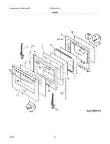 09 - Door parts for Frigidaire Range FGEF3041KFJ / from AppliancePartsPros.com
