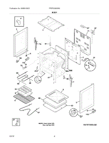 05 - Body parts for Frigidaire Range FFEF3005XWA / from AppliancePartsPros.com