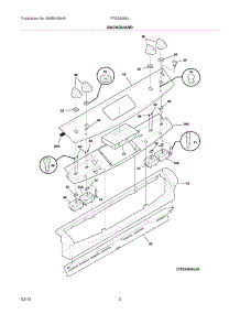 03 - Backguard parts for Frigidaire Range FFES3005LWE / from AppliancePartsPros.com