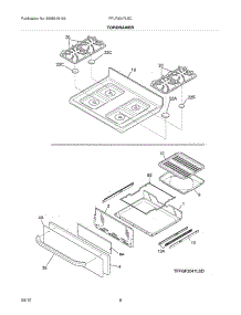 09 - Top / Drawer parts for Frigidaire Range FFLF3047LSC / from AppliancePartsPros.com