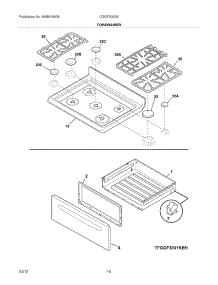 09 - Top / Drawer parts for Frigidaire Range CGGF3032MWA / from AppliancePartsPros.com