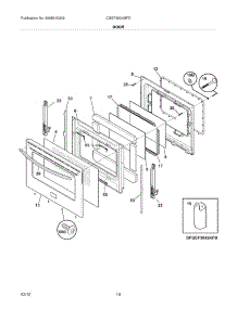 09 - Door parts for Frigidaire Range CGEF3034MFD / from AppliancePartsPros.com