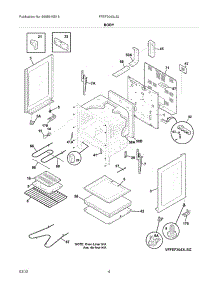 05 - Body parts for Frigidaire Range FFEF3043LSJ / from AppliancePartsPros.com