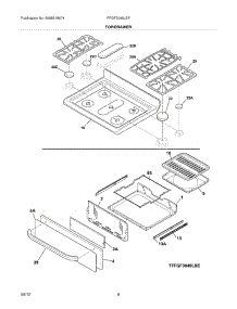 09 - Top / Drawer parts for Frigidaire Range FFGF3049LSF / from AppliancePartsPros.com