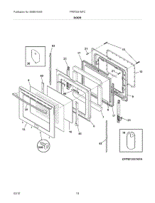 09 - Door parts for Frigidaire Range FPEF3081MFC / from AppliancePartsPros.com