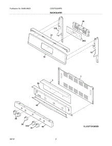 03 - Backguard parts for Frigidaire Range CGGF3032MFB / from AppliancePartsPros.com