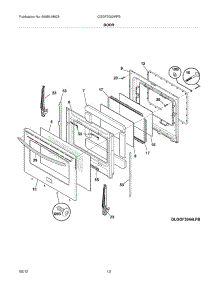 11 - Door parts for Frigidaire Range CGGF3032MFB / from AppliancePartsPros.com