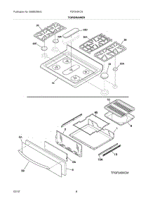 09 - Top / Drawer parts for Frigidaire Range FGF348KCN / from AppliancePartsPros.com