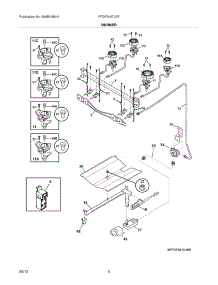 05 - Burner parts for Frigidaire Range FFGF3047LSF / from AppliancePartsPros.com
