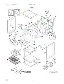 05 - Body parts for Frigidaire Range CFEF3016LBE / from AppliancePartsPros.com
