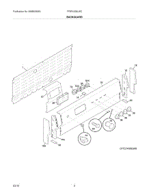03 - Backguard parts for Frigidaire Range FFEF4005LWC / from AppliancePartsPros.com
