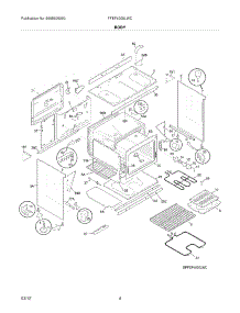 05 - Body parts for Frigidaire Range FFEF4005LWC / from AppliancePartsPros.com