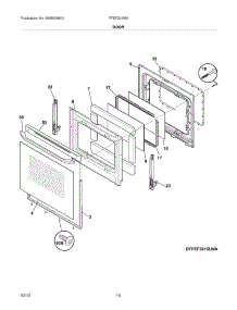 09 - Door parts for Frigidaire Range FFEF3019MWC / from AppliancePartsPros.com