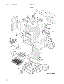 05 - Body parts for Frigidaire Range FFES3025LBE / from AppliancePartsPros.com
