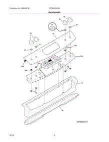 03 - Backguard parts for Frigidaire Range CFDS3035LS2 / from AppliancePartsPros.com