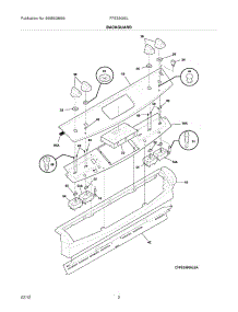 03 - Backguard parts for Frigidaire Range FFES3005LBD / from AppliancePartsPros.com