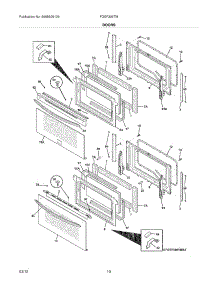 09 - Doors parts for Frigidaire Range FGEF306TMBC / from AppliancePartsPros.com