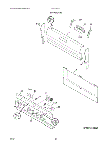 03 - Backguard parts for Frigidaire Range FFEF3010LBD / from AppliancePartsPros.com