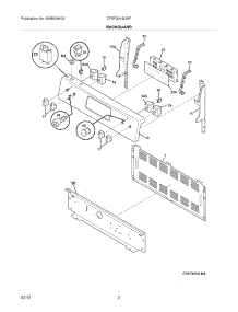03 - Backguard parts for Frigidaire Range CFEF3016LWF / from AppliancePartsPros.com