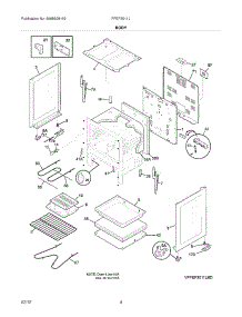 05 - Body parts for Frigidaire Range FFEF3011LWE / from AppliancePartsPros.com