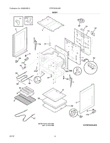 05 - Body parts for Frigidaire Range CFEF3005LWE / from AppliancePartsPros.com