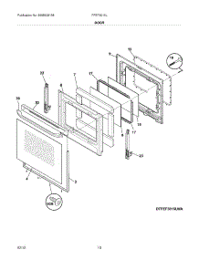 09 - Door parts for Frigidaire Range FFEF3016LWE / from AppliancePartsPros.com