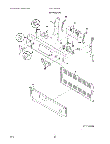 03 - Backguard parts for Frigidaire Range FFEF3050LSK / from AppliancePartsPros.com