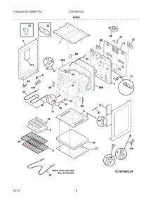 05 - Body parts for Frigidaire Range CFEF3046LSH / from AppliancePartsPros.com