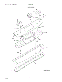 03 - Backguard parts for Frigidaire Range FFGS3025LBE / from AppliancePartsPros.com