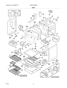 05 - Body parts for Frigidaire Range CGEF3034MWB / from AppliancePartsPros.com