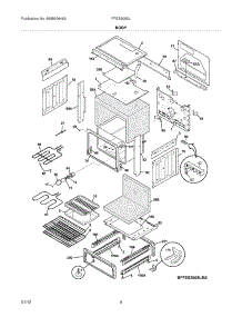05 - Body parts for Frigidaire Range FFES3005LWC / from AppliancePartsPros.com