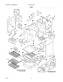 05 - Body parts for Frigidaire Range FGEF3042KFJ / from AppliancePartsPros.com